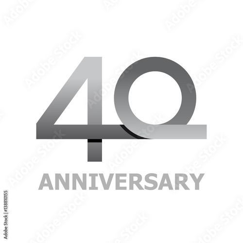 40 years anniversary number vector