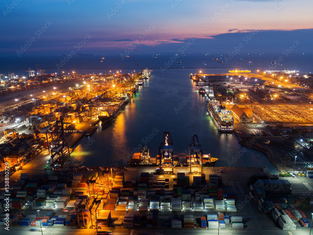 Landscape Sea ports on day time,