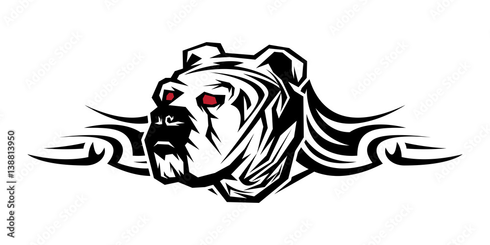 Tribal Decorative Artistic Powerful Strength Bulldog Tattoo Urban Ghetto  Emblem Stock Vector | Adobe Stock