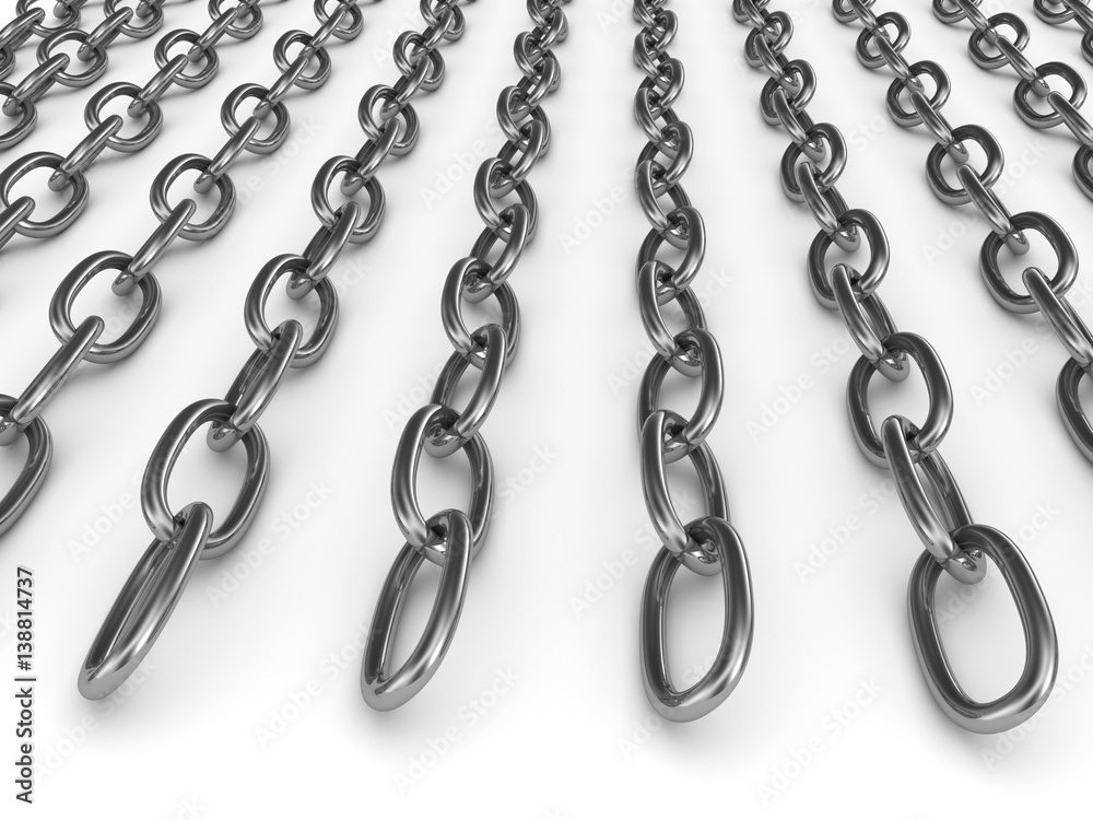 Fototapeta premium 3d metal chain