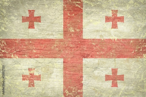 Old Georgia flag texture