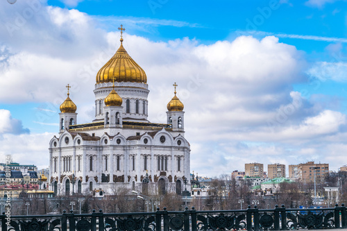 View of Cathedral of Christ the Savior from Bolshoy Kamenny Bridge (Greater Stone Bridge)