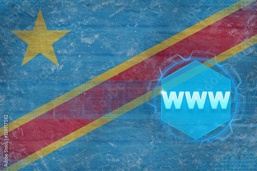 Democratic Republic of Congo www (world wide web). Digital concept.
