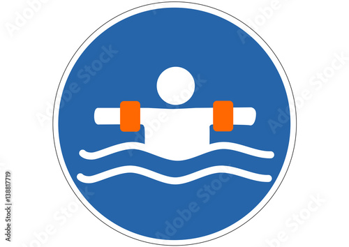 Schild Schwimmflügelpflicht