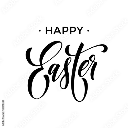 Happy Easter paschal text greeting card