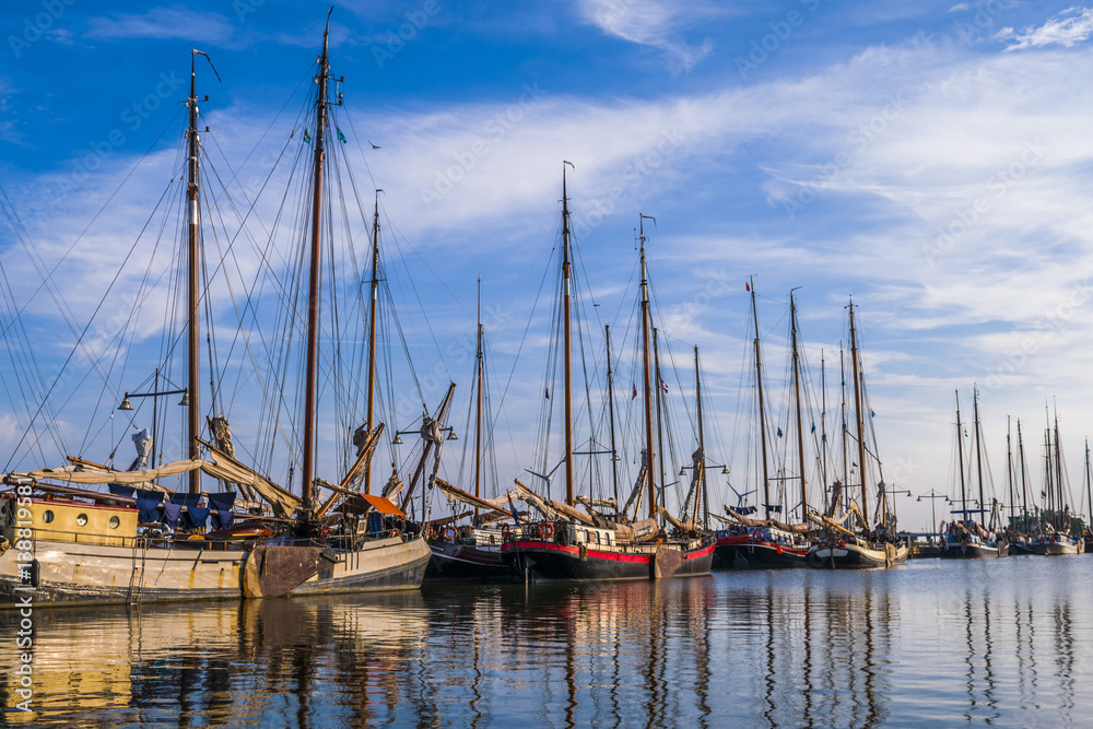 Seascape. Netherlands. Authentic yachts. Sailing ships. 