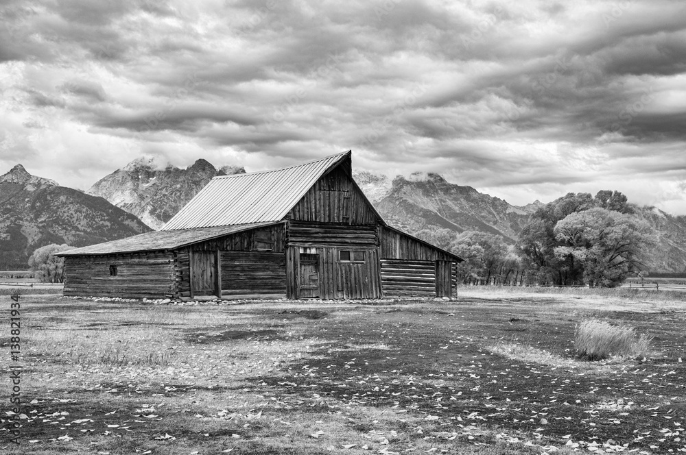 Barn at Mormon Row in the Fall Barn at Mormon Row in the Fall