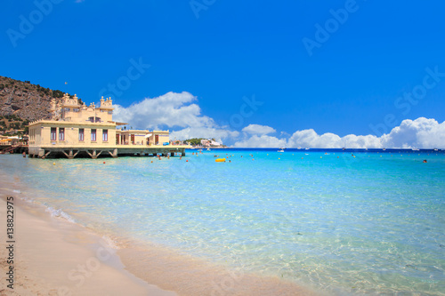 Mondello beach in Palermo, Sicily  photo