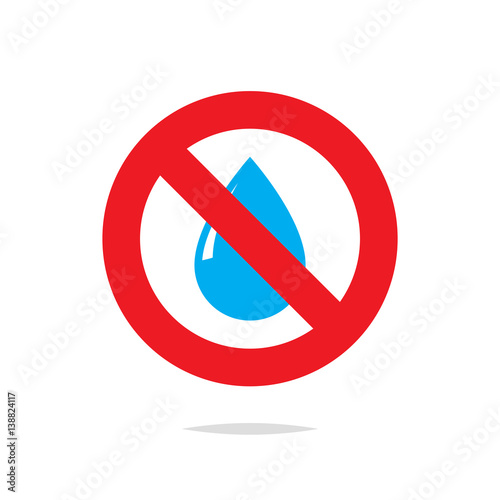 Drop stop icon vector