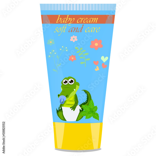 Baby cream tube with kids design