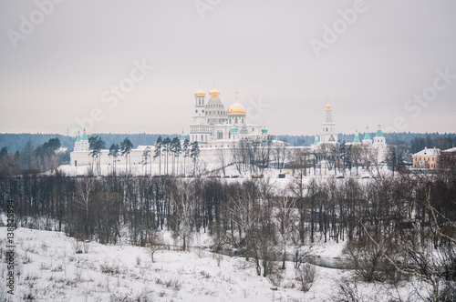 New Jerusalem monastery in Moscow region in winter. Монастырь Новый Иерусалим и река Истра в г. Истра Московская область