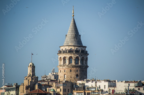 Close-up galata Tower in istanbul © santoelia