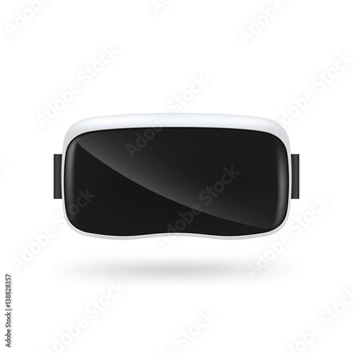 VR virtual reality glasses isolated on white background.