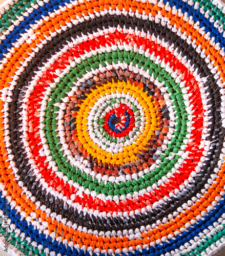 colored braided rug handmade