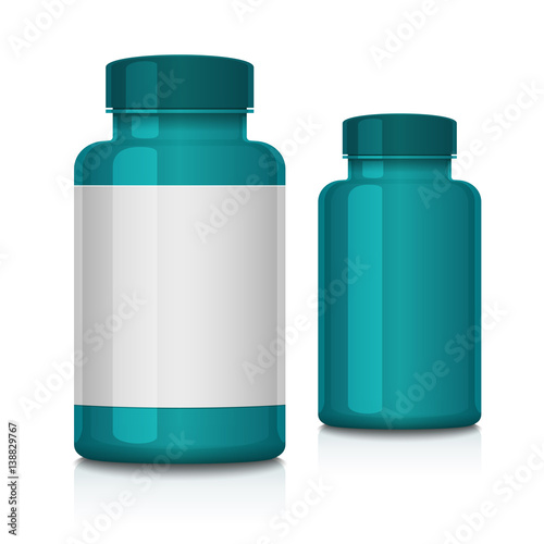 Mock up medical plastic bottle