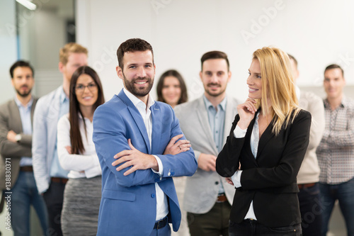 Group of happy business people