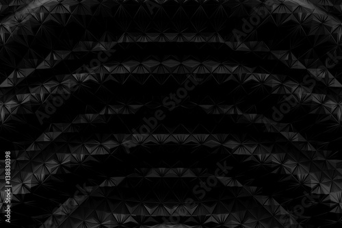 Black modern background geometry abstract background 3D Rendering. 