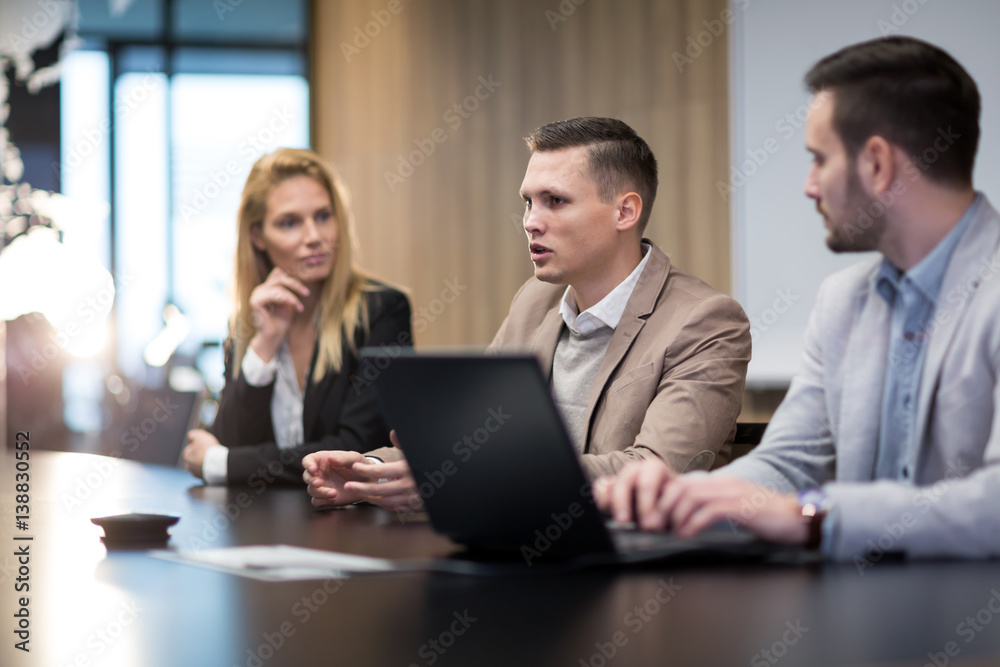 Business people conference in modern office Business people conference in modern office