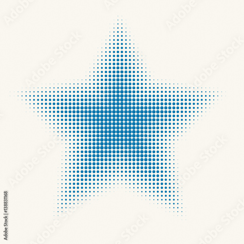 Colorful halftone background  star icon illustration. Design for print  decoration  cover  web  digital  textile.