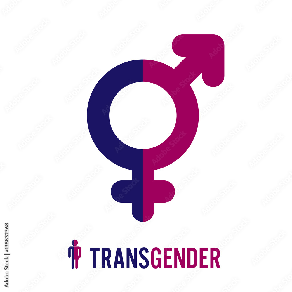 Transgender Icon Symbol. Combining Gender Symbols. Male And Female. Vector Illustration. Transgender Icon Symbol. Combining Gender Symbols. Male And Female. Vector Illustration.