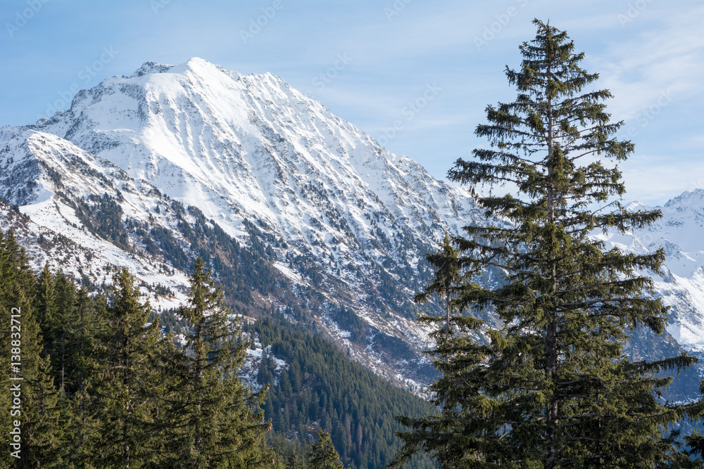 Snowy mountain in the alps Snowy mountain in the alps
