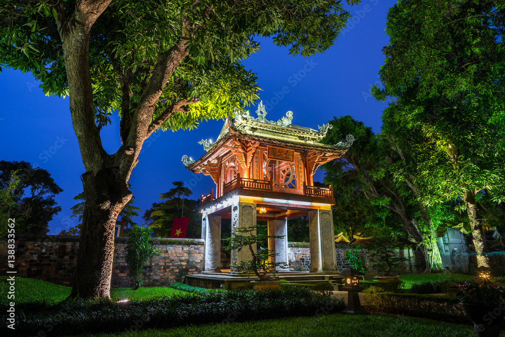 Khue Van Cac ( Stelae of Doctors ) in Temple of Literature ( Van Mieu ...