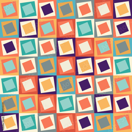 Abstract decorative pixelated colorful texture. Seamless pattern. vector.