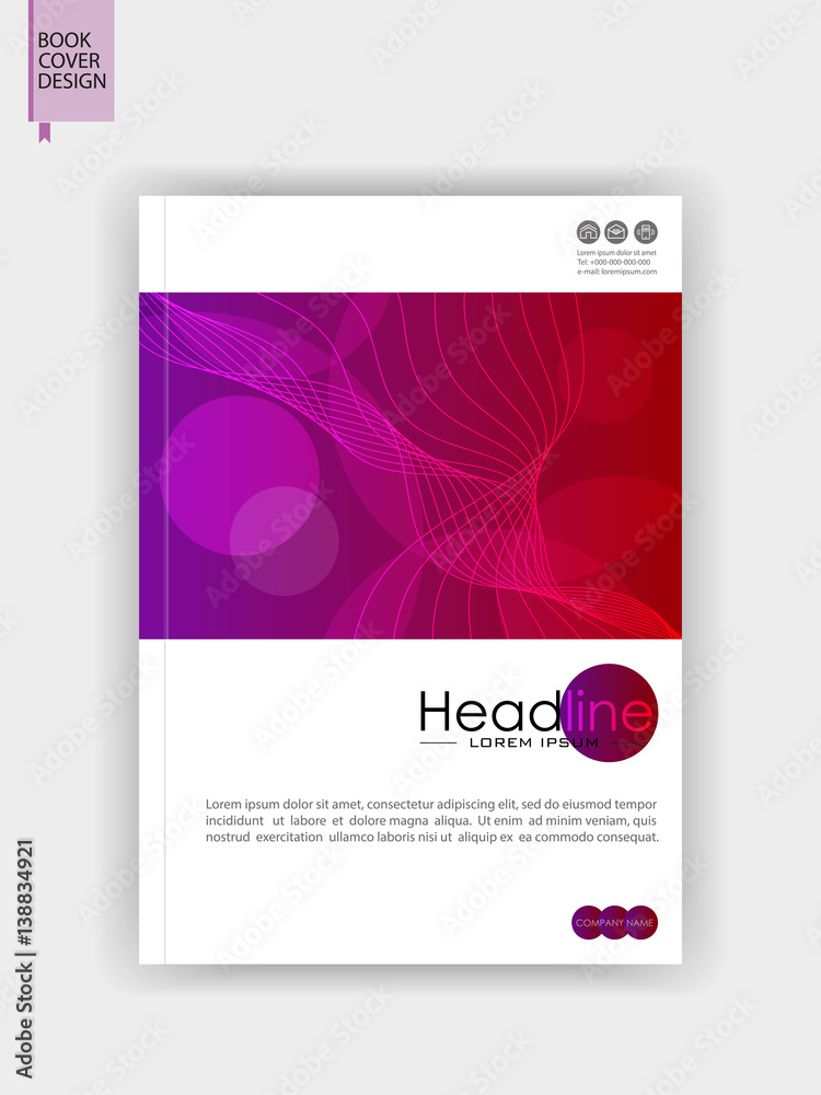 Fototapeta premium Book cover design in A4. Vector.