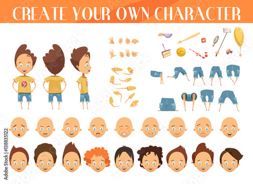 Creation Of Character Boy Set