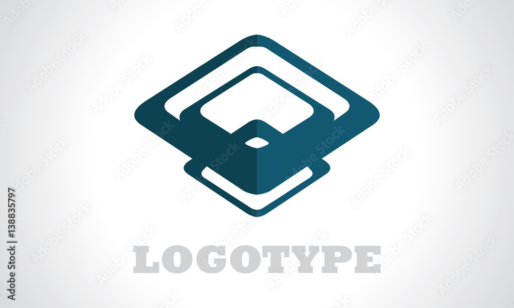 square technology logo Stock Vector | Adobe Stock