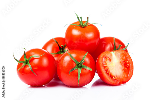 Tomatoes  isolated on white