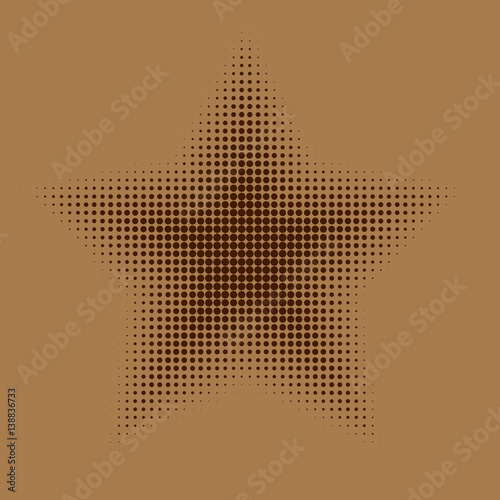 Colorful halftone background, star icon illustration. Design for print, decoration, cover, web, digital, textile.