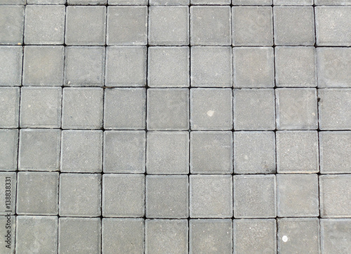 Soft focused picture of Concrete block or Road Cement Brick Block Background Texture