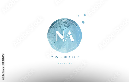 na n a  watercolor grunge vintage alphabet letter logo