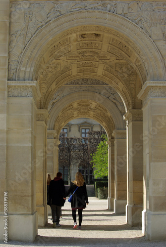 Arcades de l'arc de triomphe du Carrousel à Paris, France