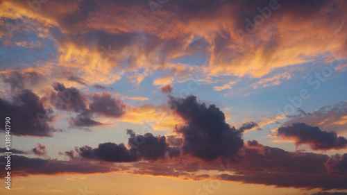 A background of colorful clouds