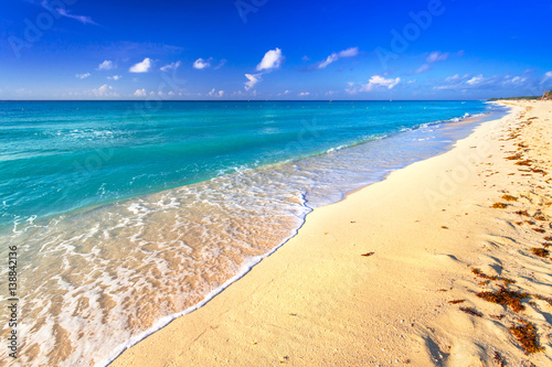Fototapeta Naklejka Na Ścianę i Meble -  Beach at Caribbean sea in Playa del Carmen, Mexico