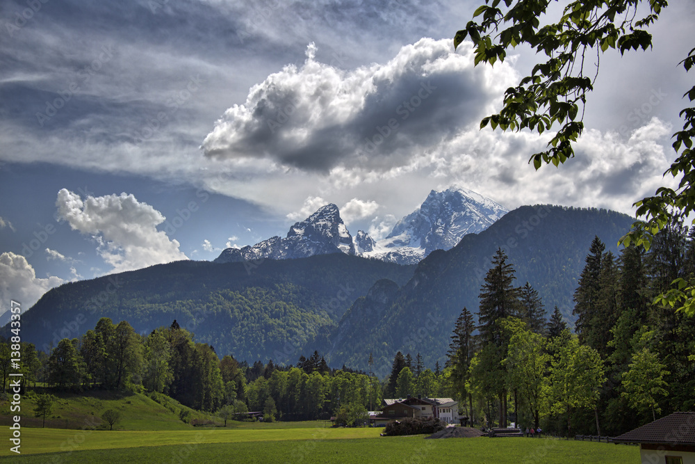 Watzmann Peak, near to Berchtesgaden, Germany and the Koenigssee