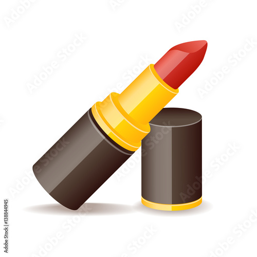 vector glossy icon cosmetics fashion beauty lipstick