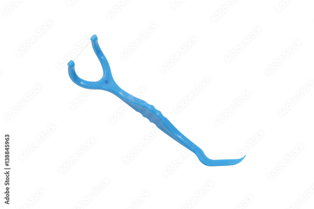 Floss Toothpick isolated on white with a clipping path Floss Toothpick isolated on white with a clipping path