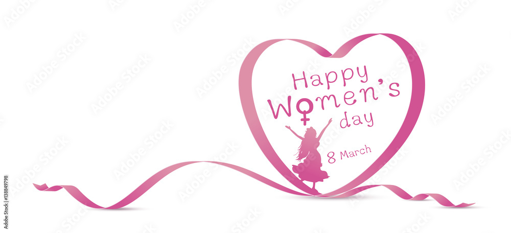 Happy womens day design on white background Happy womens day design on white background