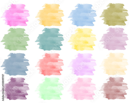 Watercolor background set