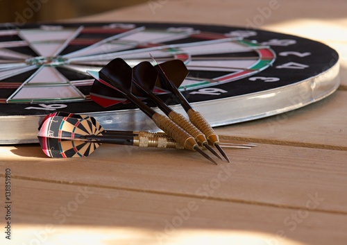 dartboard and darts