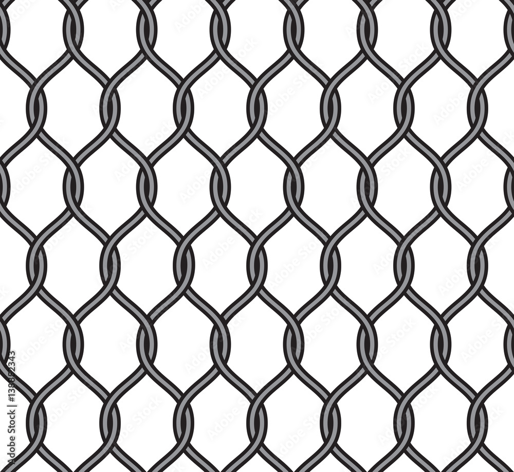 Black vector seamless wavy line pattern Black vector seamless wavy line pattern