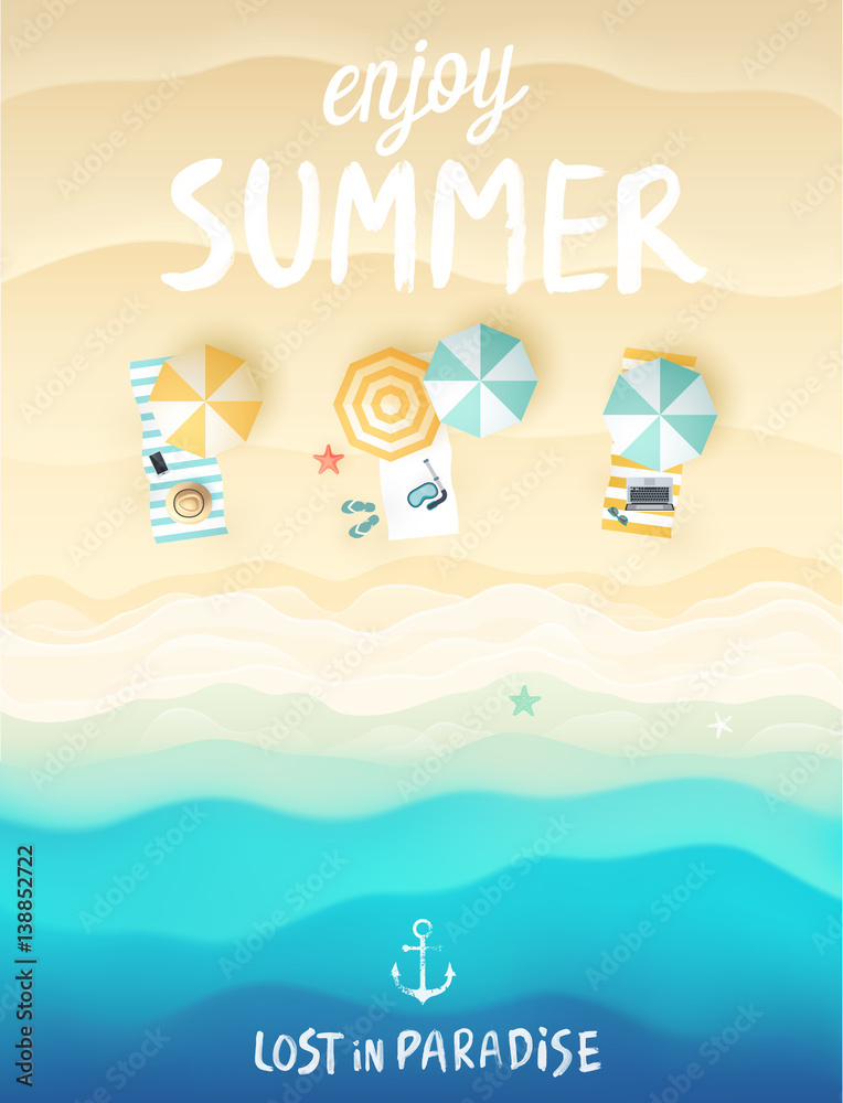 Tropical beach poster. Tropical beach poster.