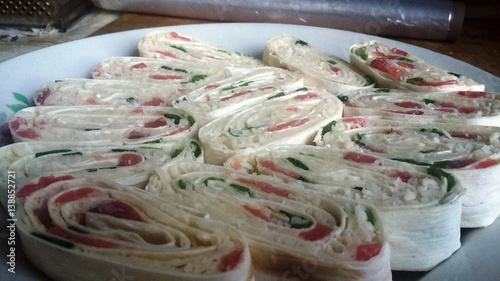 Salmon-cheese roll