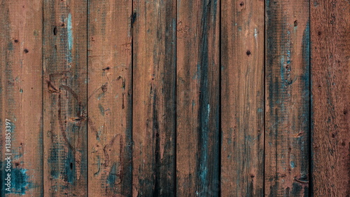 The fence of the old wooden boards © Kirill