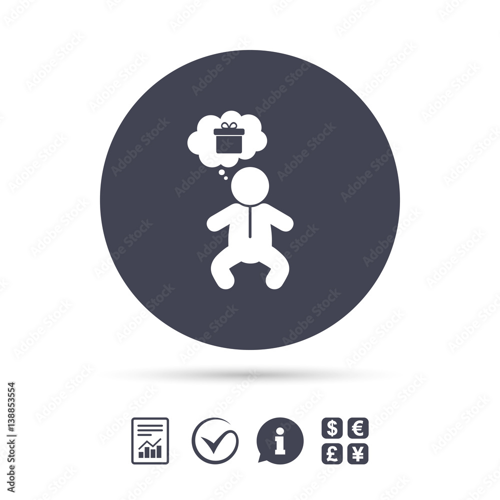 Baby infant sign icon. Toddler boy symbol. Baby infant sign icon. Toddler boy symbol.