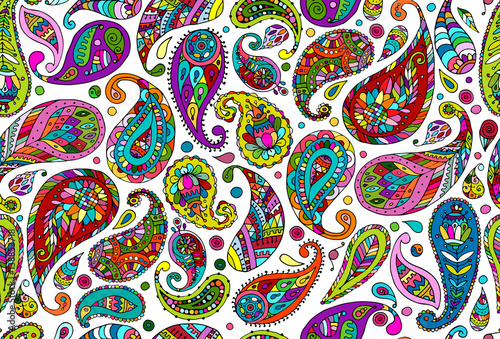 Paisley ornament, seamless pattern for your design