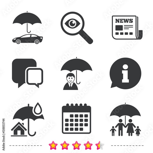 Family, Real estate or Home insurance icon.